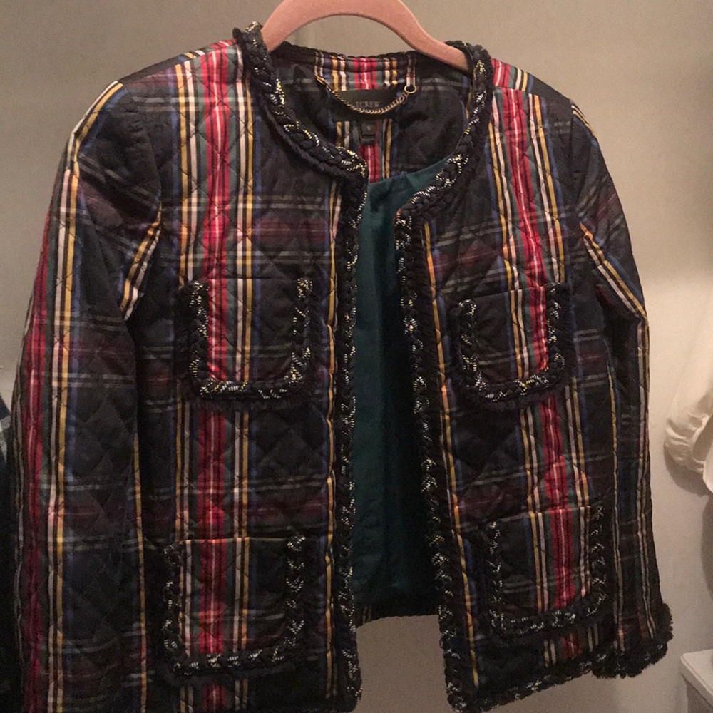 Gorgeous plaid crew jacket